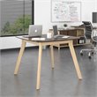 Ameriwood AX1 Commercial-Grade Square Meeting Table in Walnut