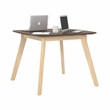Ameriwood AX1 Commercial-Grade Square Meeting Table in Walnut