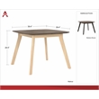 Ameriwood AX1 Commercial-Grade Square Meeting Table in Walnut