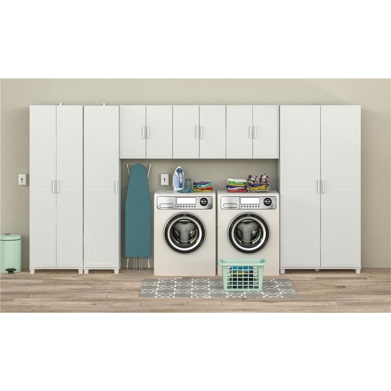 SystemBuild Callahan 24 Inch Utility Storage Cabinet in White