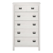 Ameriwood Home Adams 5 Drawer Dresser in Ivory Oak