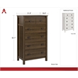 Ameriwood Home Adams 5 Drawer Dresser in Ivory Oak