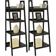 Ameriwood Home Lawrence 4 Shelf Ladder Bookcase Bundle in White