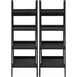 Ameriwood Home Lawrence 4 Shelf Ladder Bookcase Bundle in White