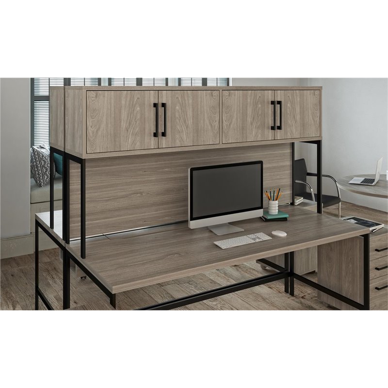 Ameriwood Parkside Hutch in Light Brown Oak