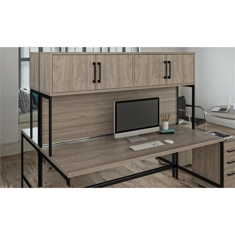 Ameriwood Parkside Hutch in Light Brown Oak