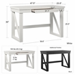 Ameriwood Home Crestwood Computer Desk in White