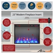 Ameriwood Home 6873847COM Sydney View Fireplace 70