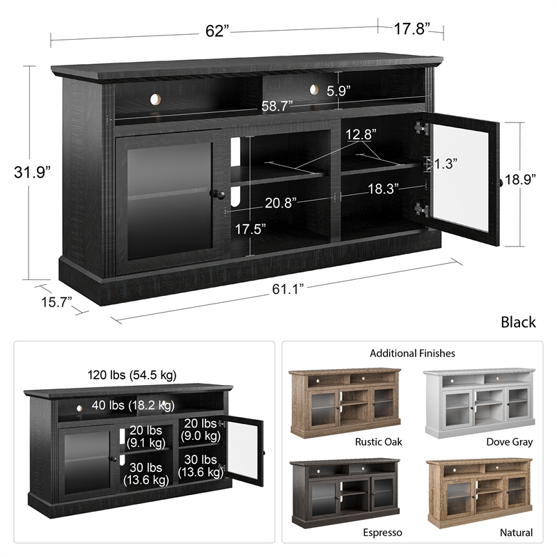 Ameriwood Home Chicago TV Stand for TVs up to 65