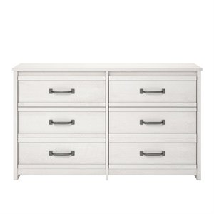 Ameriwood Home Bassinger 6 Drawer Dresser in Ivory Oak