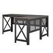 Ameriwood Home Hudson L Desk with Lift Top in Walnut