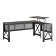 Ameriwood Home Hudson L Desk with Lift Top in Walnut