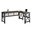 Ameriwood Home Hudson L Desk with Lift Top in Walnut