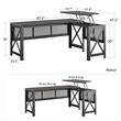 Ameriwood Home Hudson L Desk with Lift Top in Walnut