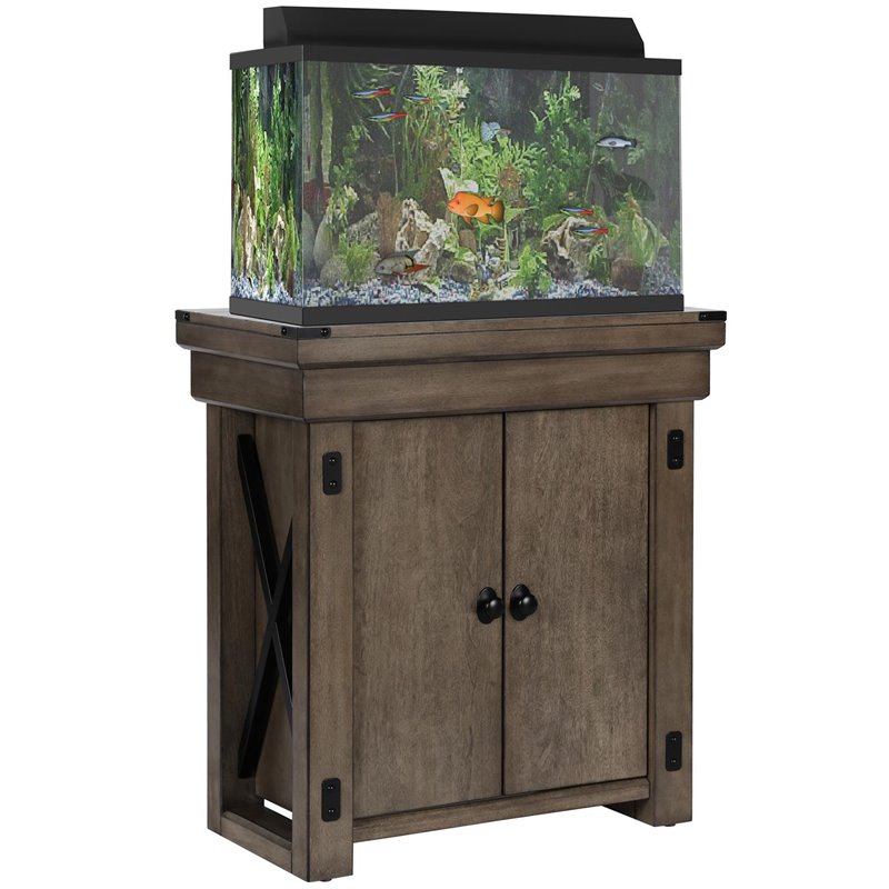 Flipper Wildwood 20 Gallon Aquarium Stand in Rustic Gray