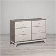 Little Seeds Rowan Valley Flint 6 Drawer Dresser in Two-Tone Gray