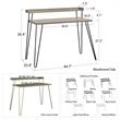 Ameriwood Home Haven Retro Computer Desk with Riser in Black Oak