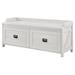 SystemBuild Farmington Entryway Storage Bench in Ivory Pine | Cymax ...