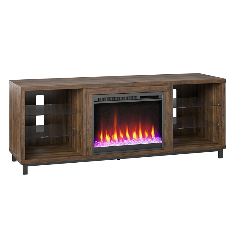 Ameriwood Home Lumina Deluxe Fireplace TV Stand for TVs up to 70