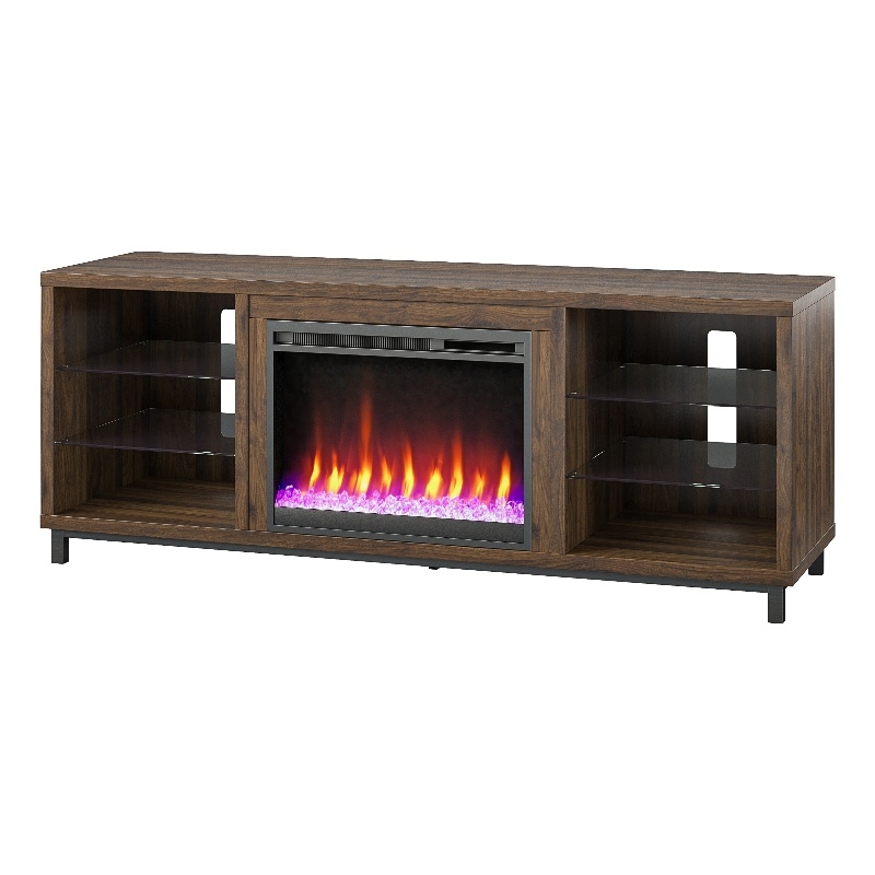 Ameriwood Home Lumina Deluxe Fireplace TV Stand for TVs up to 70