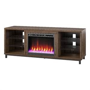 Ameriwood Home Lumina Deluxe Fireplace TV Stand for TVs up to 70&quot in Walnut