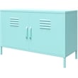 Novogratz Cache 2 Door Metal Locker Accent Cabinet in Mint