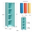 Novogratz Cache Single Metal Locker Storage Cabinet in Blue