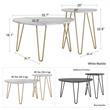 Novogratz Athena Nesting Tables in Black Marble
