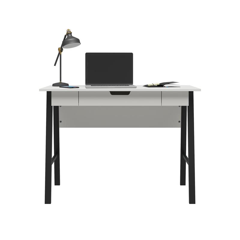 Ameriwood Home Oxford Computer Desk with Drawer in White/Black