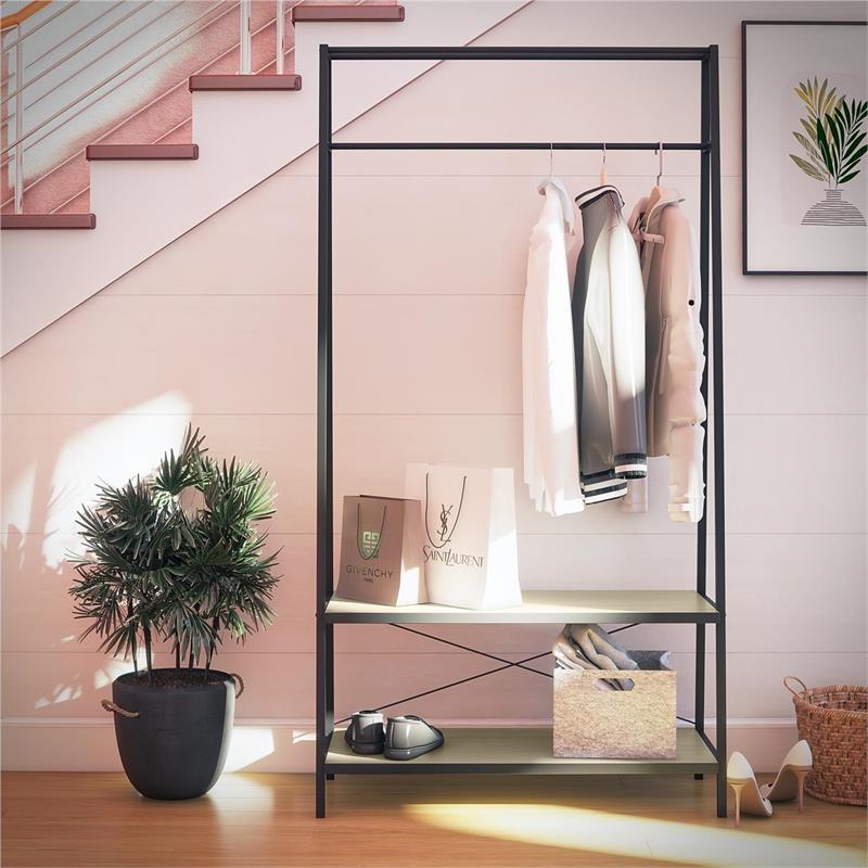 Ameriwood Home Drexel Closet Storage Rack in Pale Oak