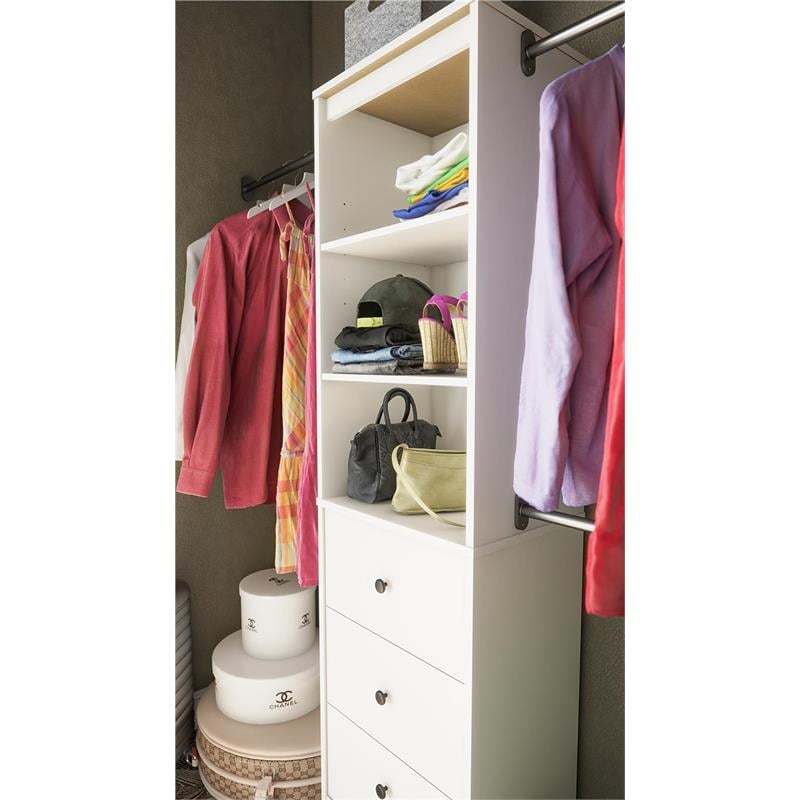 Systembuild Beckett Closet Storage Organizer in White