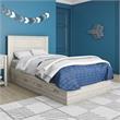 Little Seeds Sierra Ridge Levi Twin Bed with Storage in Light Walnut