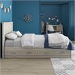 Little Seeds Sierra Ridge Levi Twin Bed with Storage in Light Walnut