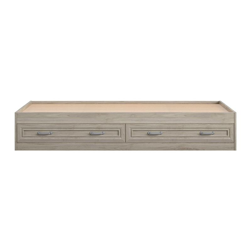 Little Seeds Sierra Ridge Levi Twin Bed with Storage in Light Walnut