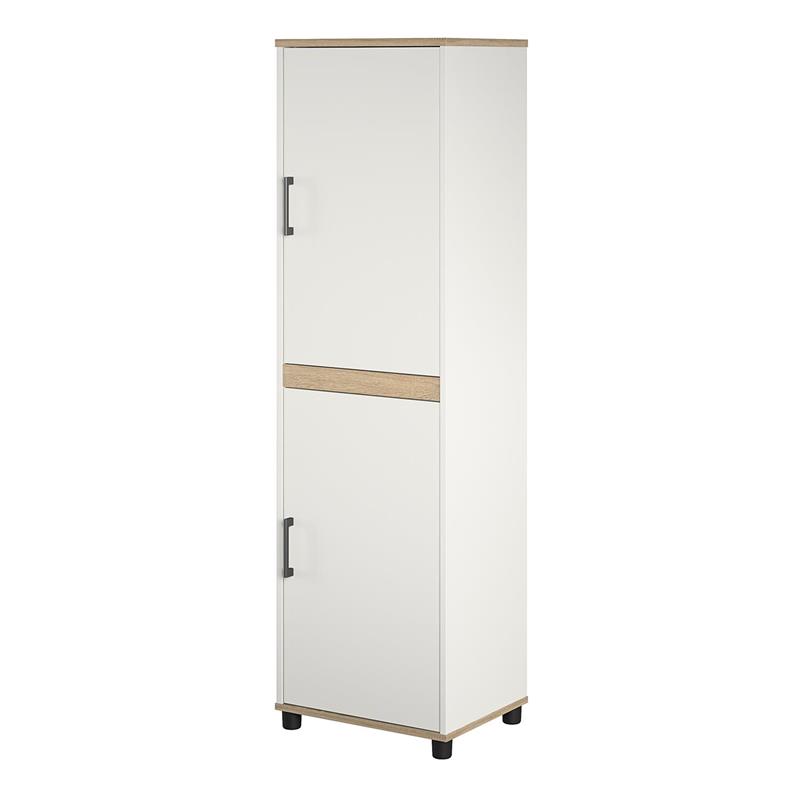 SystemBuild Whitmore 2 Door Kitchen Pantry Cabinet in White