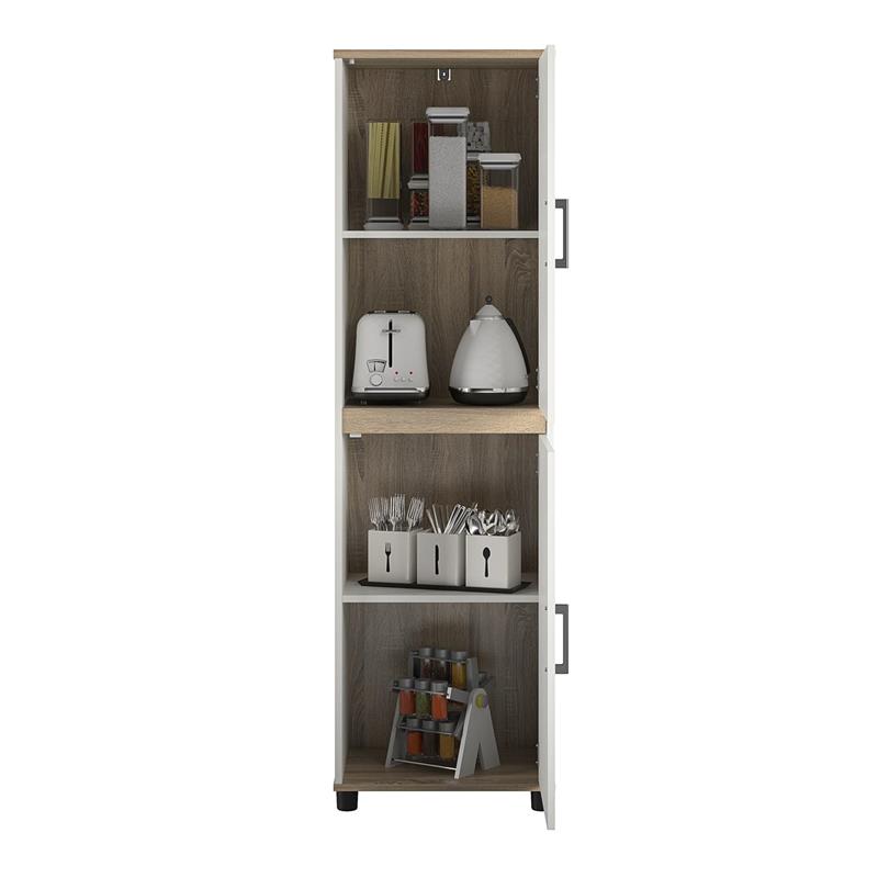 SystemBuild Whitmore 2 Door Kitchen Pantry Cabinet in White