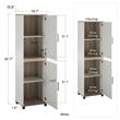 SystemBuild Whitmore 2 Door Kitchen Pantry Cabinet in White