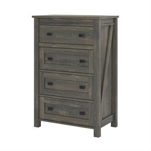 Ameriwood Home Farmington 4 Drawer Dresser in Weathered Oak