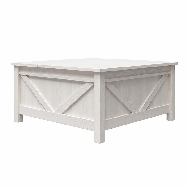 Ameriwood Home Farmington Lift-Top Coffee Table in Ivory Pine