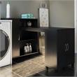 Systembuild Evolution Lory Hobby and Craft Desk with Storage Cabinet in Black
