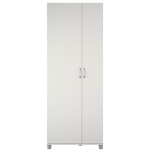 Systembuild Lory Tall Asymmetrical Storage Cabinet in White