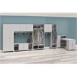 Systembuild Evolution Lory 2 Door Wall Cabinet with Hanging Rod in Dove Gray