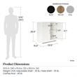 Systembuild Evolution Lory 2 Door Wall Cabinet with Hanging Rod in Dove Gray