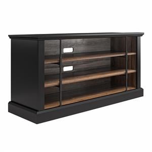 Ameriwood Home Hoffman Rustic TV Stand for TVs up to 50&quot in Black and Walnut