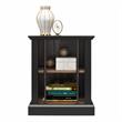 Ameriwood Home Hoffman Rustic End Table with 2 Open Shelves in Black and Walnut