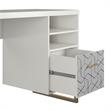 CosmoLiving by Cosmopolitan Scarlett Single Pedestal Desk in White