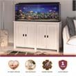 Flipper by Ollie & Hutch Farmington 55 Gallon Aquarium Stand in Ivory Oak