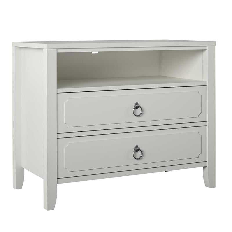 Novogratz Her Majesty 2 Drawer Nightstand in Soft White