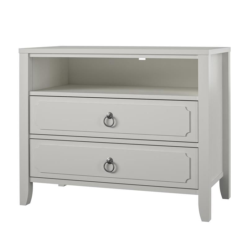 Novogratz Her Majesty 2 Drawer Nightstand in Soft White