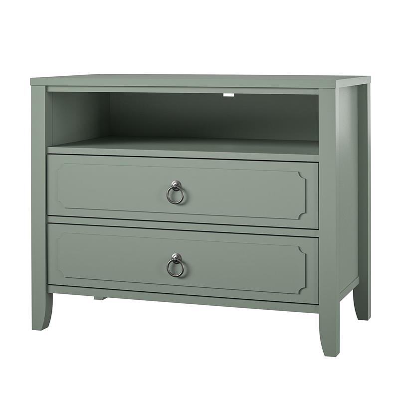Novogratz Her Majesty 2 Drawer Nightstand in Green